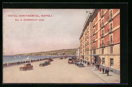 Künstler-AK Napoli, Hotel Continental, Cav. A. Garbrecht propr.