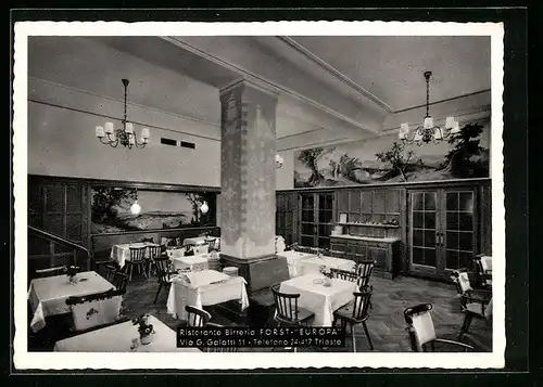 AK Trieste, Ristorante Birreria Forst-Europa, Via G. Galatti 11
