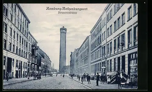 AK Hamburg-Rothenburgsort, Partie in der Stresowstrasse