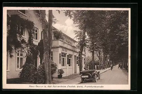 AK Bad Rothenfelde /Teutob. Wald, Hotel Haus Germania, Frankfurterstrasse