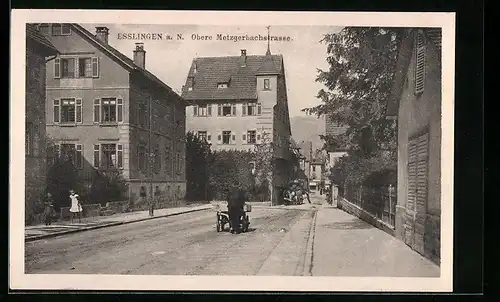 AK Esslingen a. N., Obere Metzgerbachstrasse mit Passanten