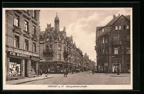 AK Höchst a. M., Partie in der Königsteinerstrasse