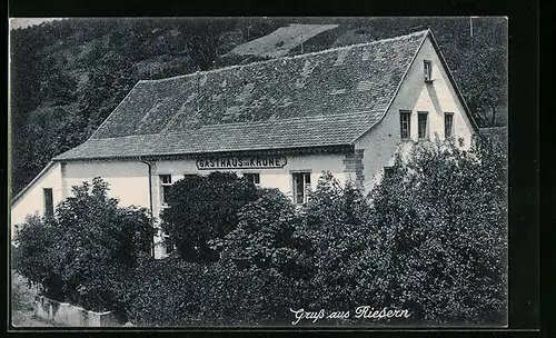 AK Riedern, Blick auf Gasthaus zur Krone