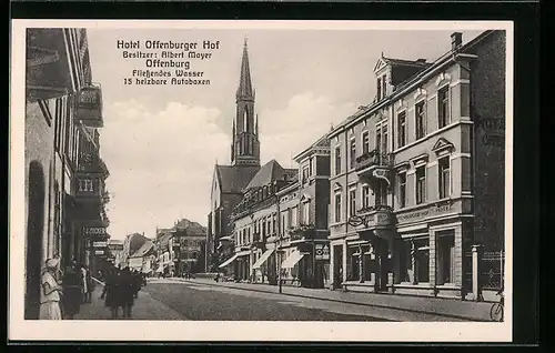 AK Offenburg, Hotel Offenburger Hof, Besitzer: Albert Mayer