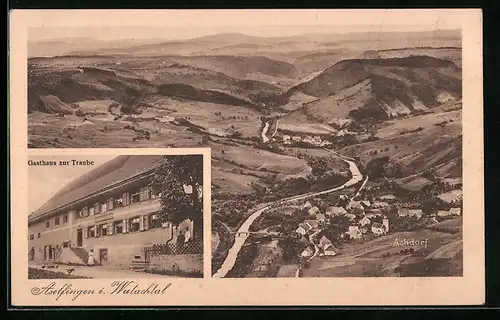 AK Aselfingen i. Wutachtal, Ortsansicht und Gasthaus zur Traube