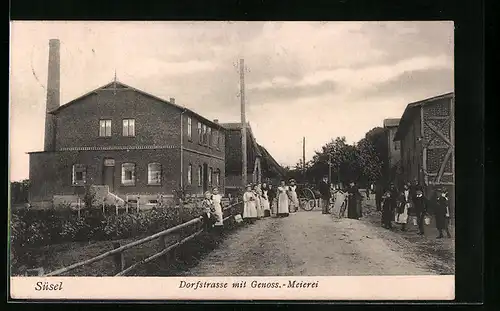 AK Süsel, Dorfstrasse mit Genoss.-Meierei