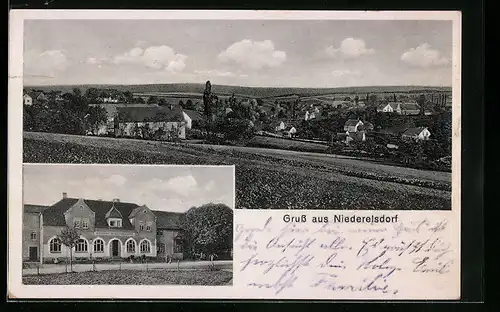 AK Niederelsdorf, Gasthof Niederelsdorf, Gesamtansicht