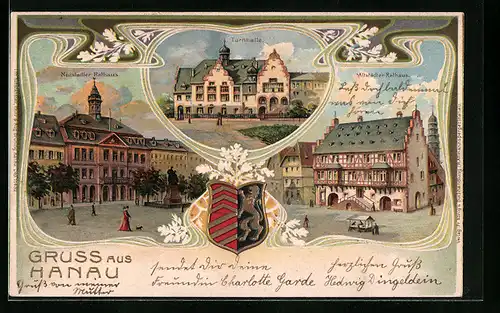 Präge-Lithographie Hanau, Neustädter Rathaus, Altstädter Rathaus, Turnhalle