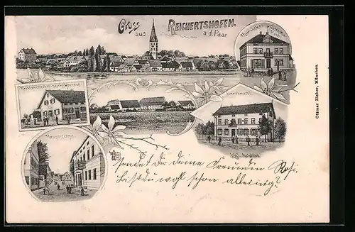 AK Reichertshofen a. d. Paar, Thoma`sches Geschäftshaus, Hauptstrasse, Gesamtansicht