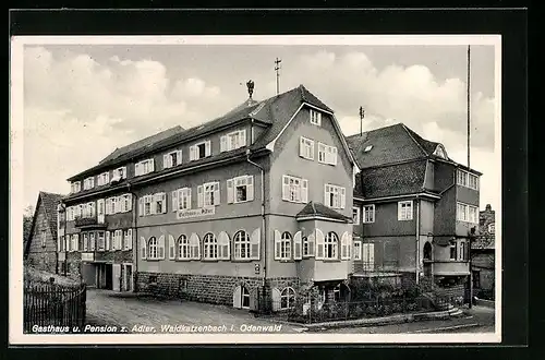 AK Waldkatzenbach i. Odenwald, Gasthaus u. Pension z. Adler
