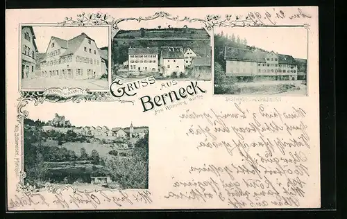 AK Berneck /Altensteig, Hotel-Pension Kappler, Gasthaus zum Waldhorn