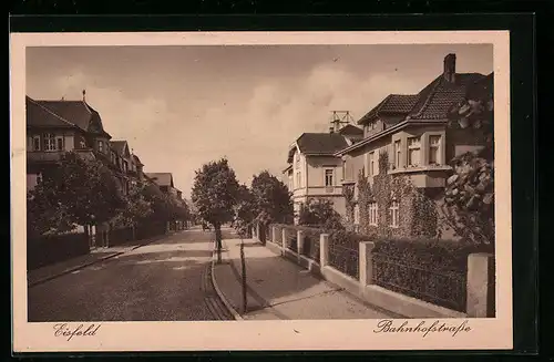 AK Eisfeld, Blick auf die Bahnhofstrasse