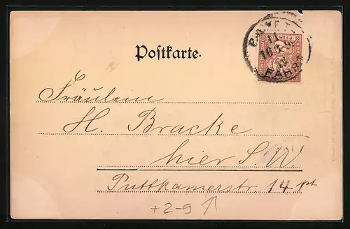 Künstler-AK Berlin-Kreuzberg, Bismarck-Commers 25. März 1899, Philharmonie, Gruft-Kapelle