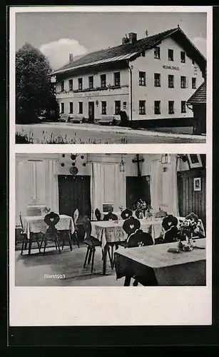AK Bayr. Eisenstein, Gasthof Neuwaldhaus Julia Schmidt, Gebäudeansicht, Bierstübl