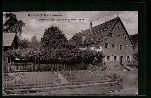 AK Kersbach b. Schnaittach, Gasthaus zur Linde von Johann Wölfel