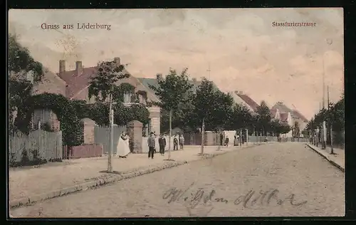AK Löderburg, Blick auf die Stassfurterstrasse