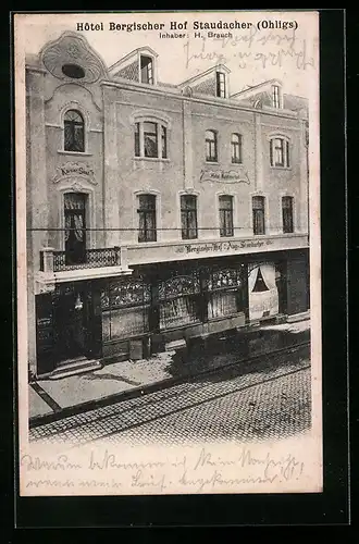 AK Ohligs, Hotel Bergischer Hof Staudacher