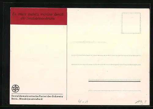 AK Weizenfeld, Propaganda der Sozialdemokratischen Partei der Schweiz