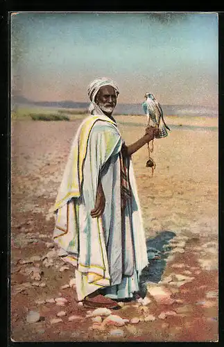 AK Fauconnier Arabe, Araber mit handzahmen Falken