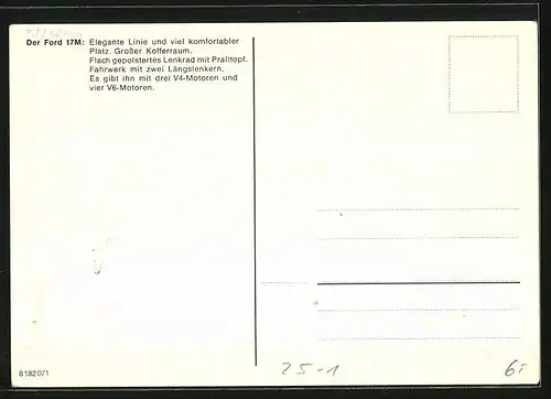 AK Heller Ford 17M auf einer Serpentinenstrasse