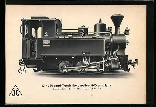 AK C-Nassdampf-Tenderlokomotive der Firma Jung, Leergewicht 12 t