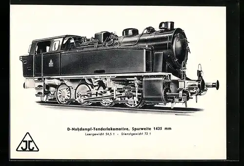 AK D-Nassdampf-Tenderlokomotive der Firma Jung, Leergewicht 54,5 t