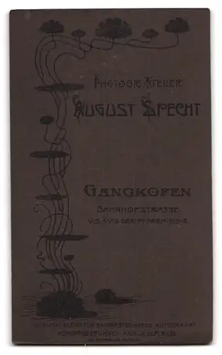 Fotografie August Specht, Gangkofen, Bahnhofstr., Portrait brünette Schönheit mit Buch in der Hand