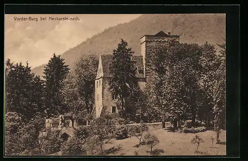 AK Neckarsteinach, Idylle an der Vorder-Burg