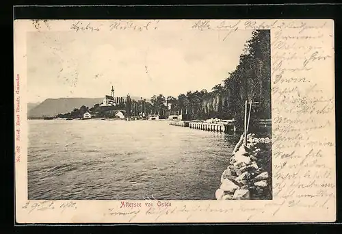 AK Attersee, Panoramablick von Osten aus gesehen