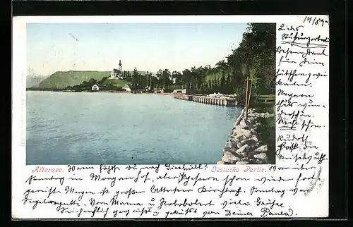 AK Attersee, östliche Partie am Seeufer