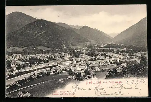 AK Bad Ischl, Panoramablick vom Siriuskogel aus gesehen