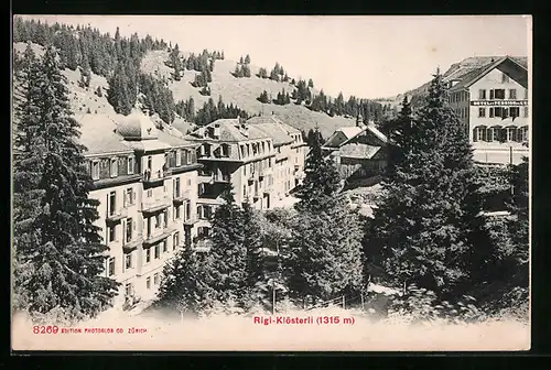 AK Rigi-Klösterli, Hotels und Pensionen, Teilansicht