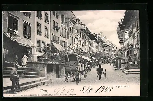 AK Thun, Partie in der Hauptstrasse