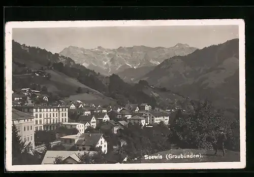 AK Seewis, Teilansicht des Ortes in Graubünden