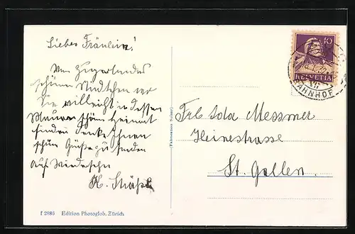 AK Zug, Teilansicht mit Rigi