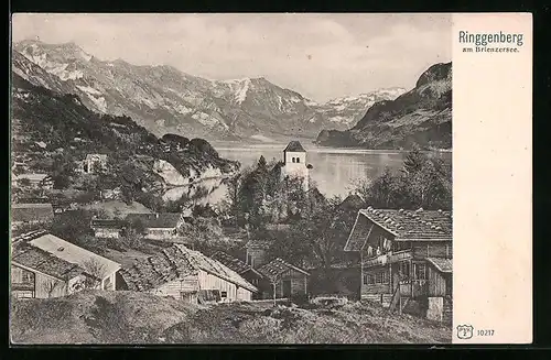AK Ringgenberg, Teilansicht des Ortes am Brienzersee