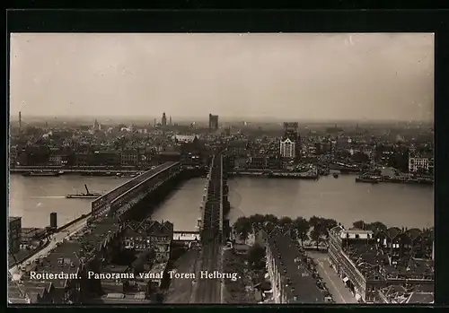 AK Rotterdam, Panorama vanaf Toren Hefbrug