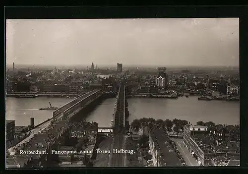 AK Rotterdam, Panorama vanaf Toren Hefbrug