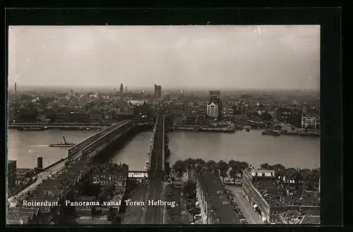 AK Rotterdam, Panorama vanaf Toren Hefbrug