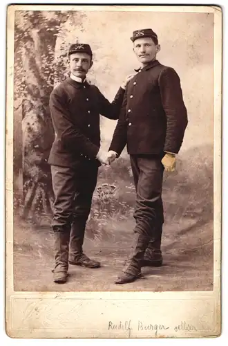 Fotografie J. Koella, Toledo, Portrait deutscher Rudolf Burger im US Bürgerkrieg (Civil War), Norstaaten Uniform