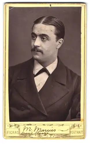 Fotografie William Wright, London, Portrait M. Marius, englischer Schauspieler des Grand Theatre