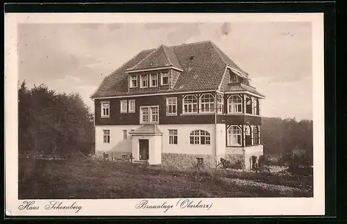 AK Braunlage /Harz, Hotel Haus Schoenberg