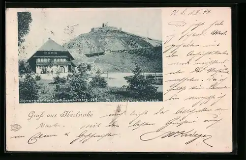 AK Karlsruhe, Schwarzwaldhaus mit Lauterberg