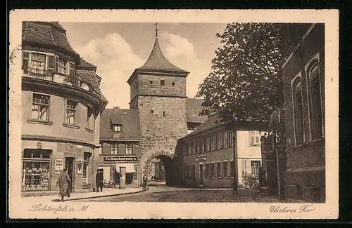 AK Lichtenfels a. M., Strassenpartie mit Unterem Tor