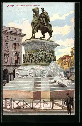 AK Milano, Monumento Vittorio Emanuele