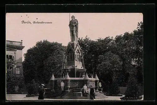 AK Berlin-Tiergarten, Der Rolandbrunnen