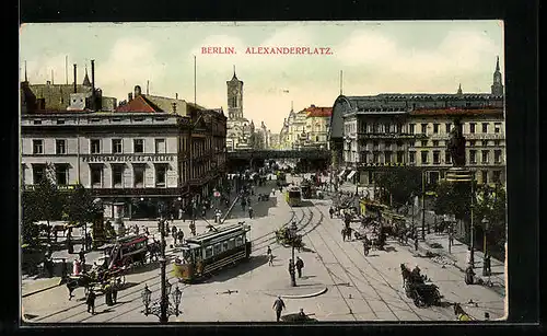 AK Berlin, Alexanderplatz von oben gesehen