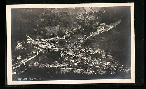 AK Triberg, Ortsansicht vom Flugzeug aus