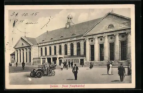 AK Barmen, Blick auf den neuen Hauptbahnhof