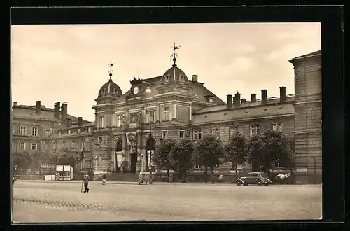AK Altenburg, Strassenpartie am Bahnhof